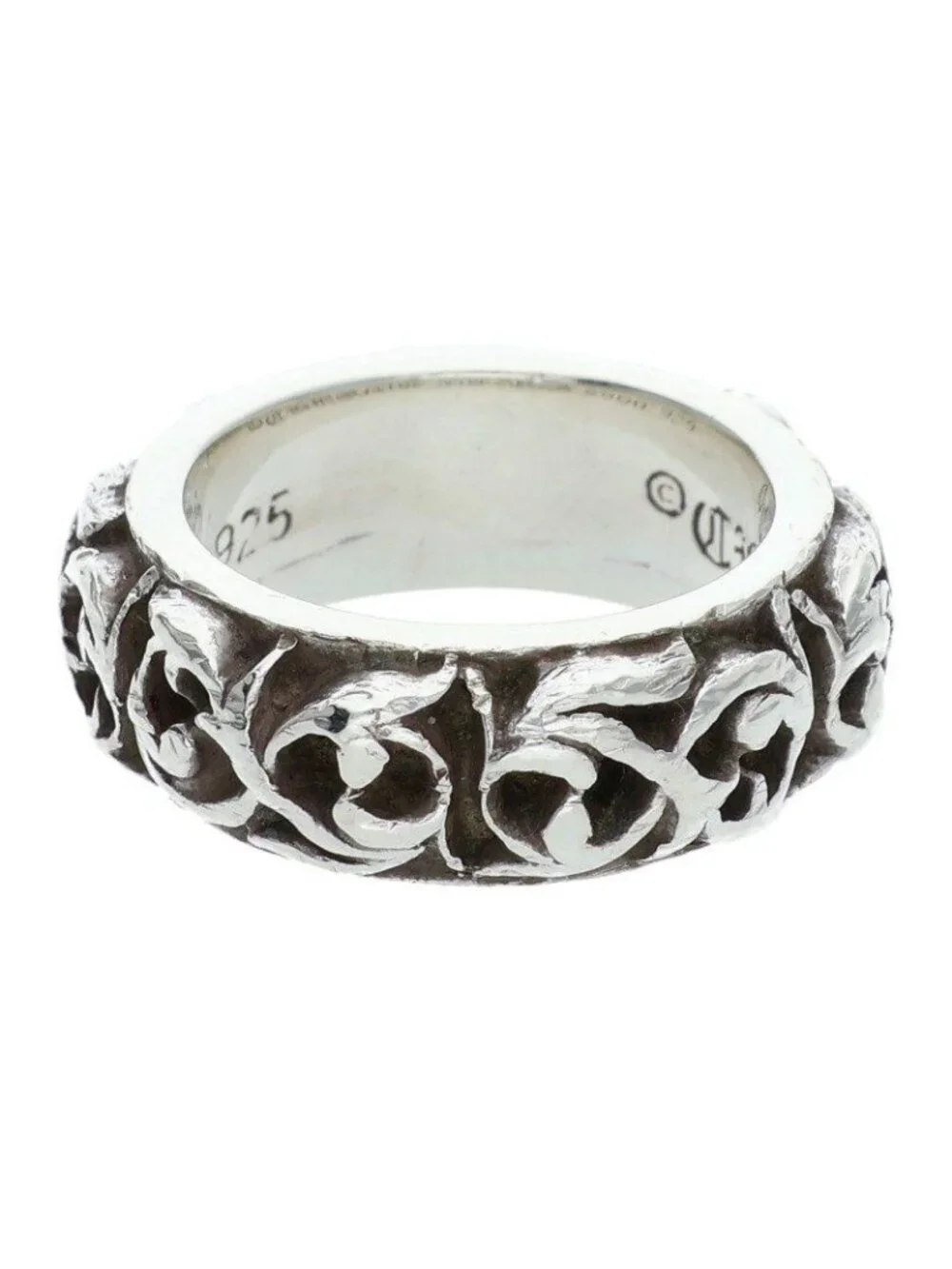 Chrome Hearts Etrnity Vine Band Eternity Silver Ring